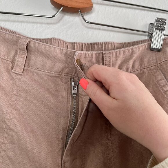 Gap Girlfriend Cargo Jogger Pants Warm Golden Brown Size 2 100% Cotton - Picture 8 of 12